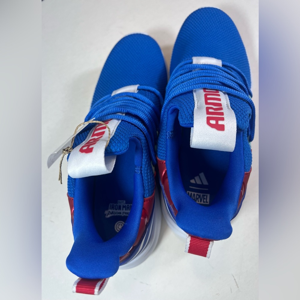 🆕 Adidas Marvel Captain America Lite Racer Adapt  7.0 Unisex Size:5 New With Box - Picture 12 of 17
